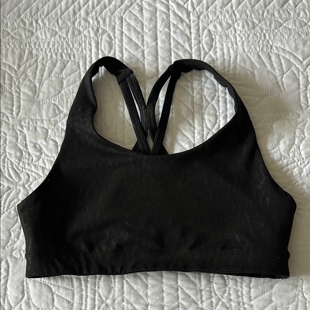 Black Leopard Print Women's Sports Bra